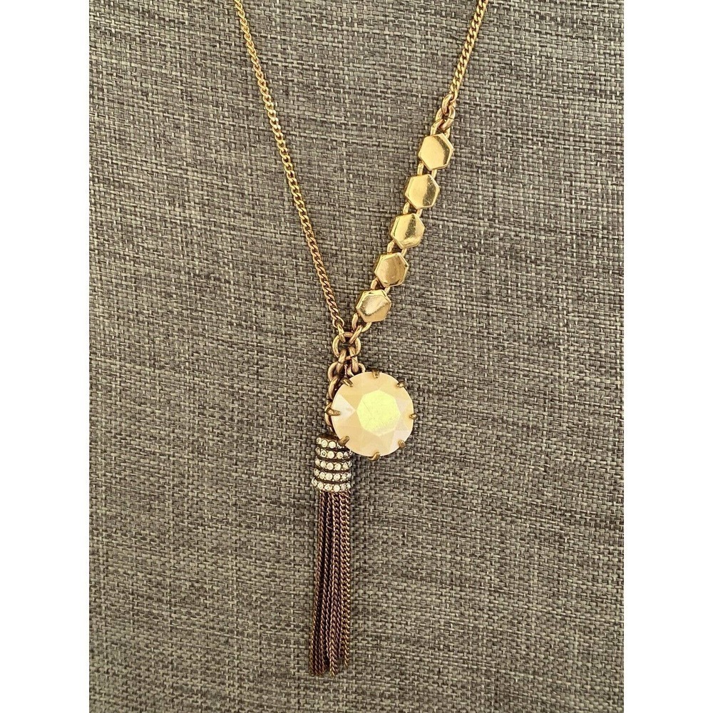 J. Crew Necklace Tussle Gold Tone Chain 30”+2”
